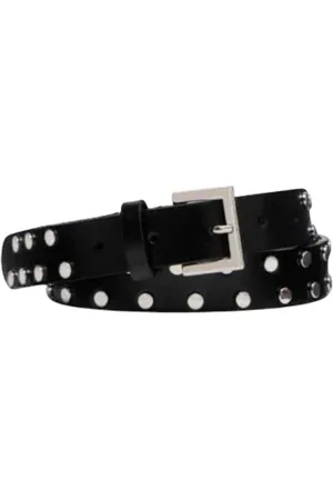 Dondup Tilbehør, Dame, Sort, 90 CM, Studded Kalveskindsbælte