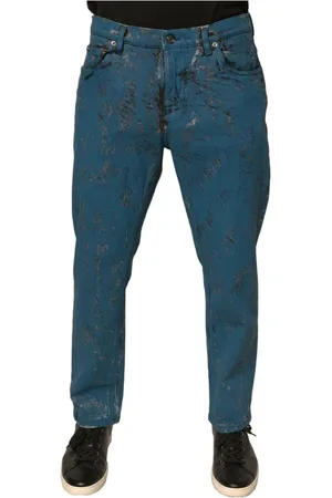 Dolce & Gabbana Jeans, Herre, Blå, M, Denim, Blå Logo Skinny Denim Jeans