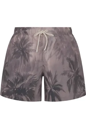 Palm Angels Badetøj, Herre, Flerfarvet, S, Polyester, Sunset Palms Badeshorts