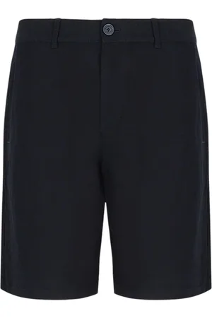 Armani Exchange Shorts, Herre, Blå, W30, Gabardine Bermuda Shorts med lynlåslukning