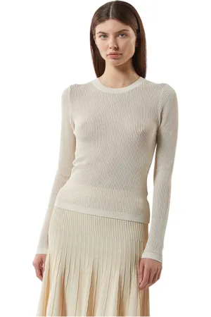 Silvian Heach Strik, Dame, Hvid, XL, Nylon, Gennemhullet semi-permanent top