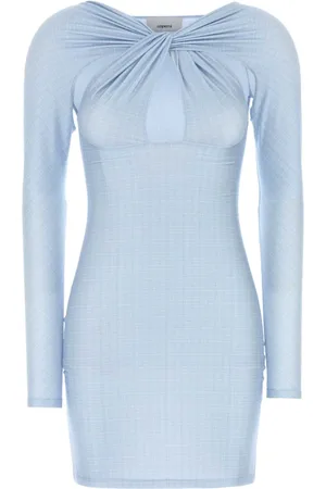 COPERNI Kjole, Dame, Blå, S, Nylon, Mini Kjole med Print