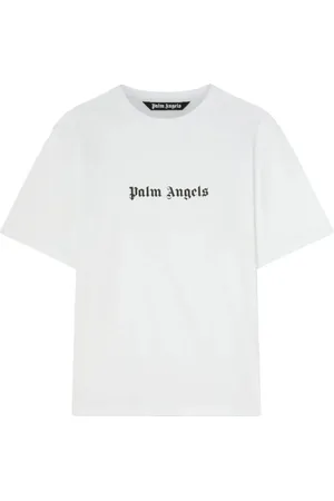 Palm Angels Top, Herre, Hvid, XL, Bomuld, Logo Slim Tee