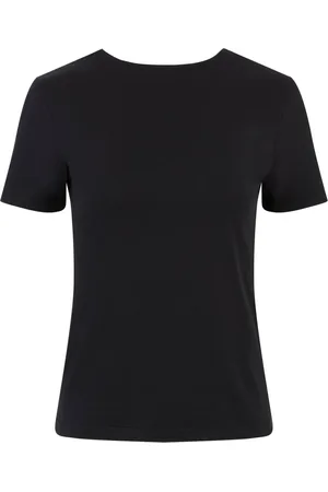 Nina Ricci Top, Dame, Sort, XL, Bomuld, T-shirt med dyb, draperet ryg