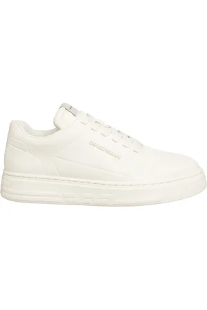 Emporio Armani Sko, Dame, Hvid, 38 EU, Læder, Enkle Snøresko
