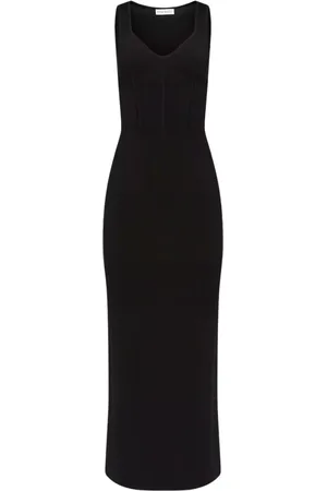 Nina Ricci Kjole, Dame, Sort, XS, Bomuld, Corset Midi Kjole