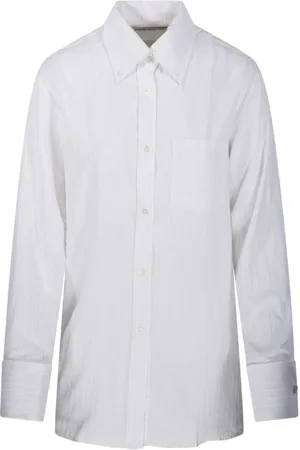 OUR LEGACY Bluser & Skjorter, Dame, Hvid, S, Tyl, French Stripe Ceremony Viscose Skjorte