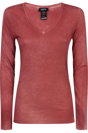 AVANT TOI Top, Dame, Rød, S, Bomuld, Bomuld T-shirts og Polos Bordeaux
