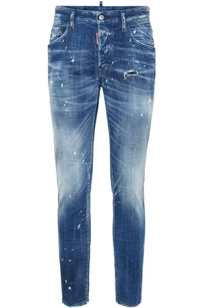 Dsquared2 Jeans, Herre, Blå, XL, Denim, Denim Slim Cut Jeans