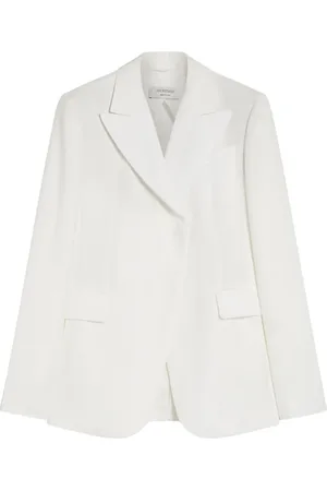 Sportmax Jakke, Dame, Hvid, XS, Linned, Hvid Viskose og Linned Blazer