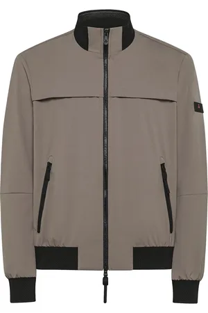 Peuterey Jakke, Herre, Grå, M, Polyester, Grå Lynlås Jakke Vandafvisende Polyester