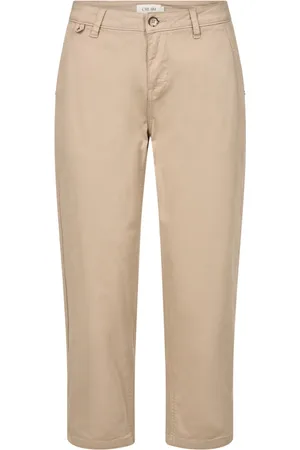 Cream Bukser, Dame, , W25, Capri Twill Coco Fit Tuffet Bukser