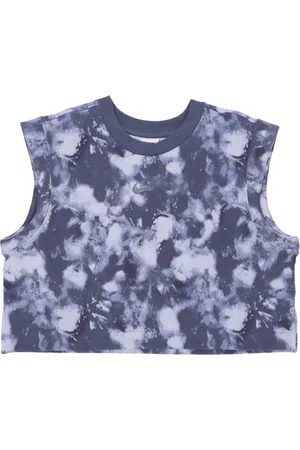 Nike Top, Dame, Lilla, M, Bomuld, Wave Dye Crop Tank Top