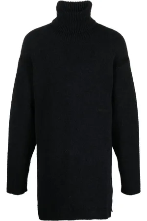 OFF-WHITE Strik, Herre, Sort, XL, Uld, Embroidered-Logo Roll Neck Jumper