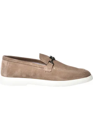 BALDININI Sko, Herre, Brun, 45 EU, Suede, Loafers in grey suede leather