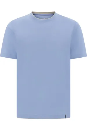 Boggi Milano Top, Herre, Blå, S, Bomuld, Bomuld, Tencel og Hamp T-shirt