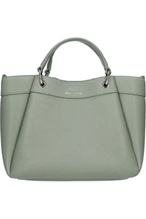 Armani Exchange Taske, Dame, Grøn, ONE SIZE, Uld, Stilfuld Hammered Shopper Taske