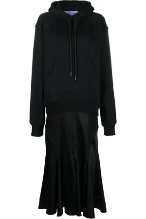 OFF-WHITE Kjole, Dame, Sort, XS, Bomuld, Sort Kjole med Logo Print
