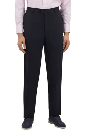 Brooks Brothers Bukser, Herre, Blå, W36, Spandex, Mørkeblå Stretch Virgin Wool Bukser