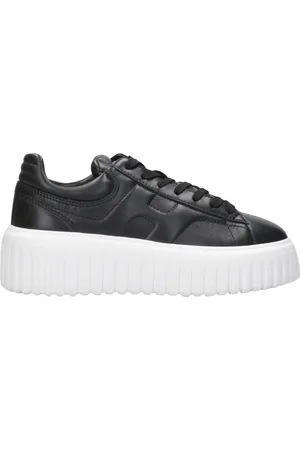Hogan Sko, Dame, Sort, 37 EU, Læder, Nappa Iconic Sneakers