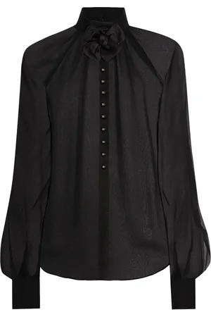 Dolce & Gabbana Bluser & Skjorter, Dame, Sort, M, Uld, Stilfuld TOP til modeelskere