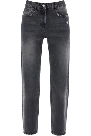 Palm Angels Jeans, Dame, Grå, W27, Bomuld, Vintage Wash Straight Cut Jeans