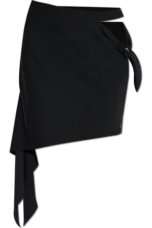 Courrèges Nederdel, Dame, Sort, 2XS, Polyester, Knot Cut-Out Detaljeret Nederdel