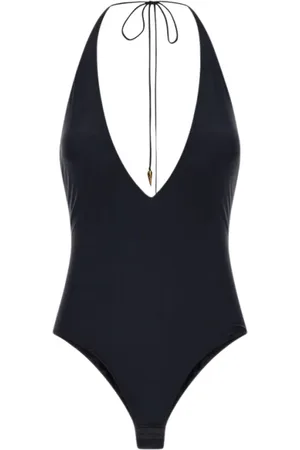 Roberto Cavalli Badetøj, Dame, Sort, XS, Elegant badedragt med justerbare bånd