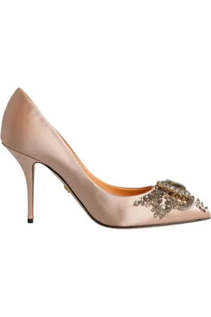 Dolce & Gabbana Sko, Dame, , 37 EU, Satin, Satin Krystal Høje Hæle Pumps