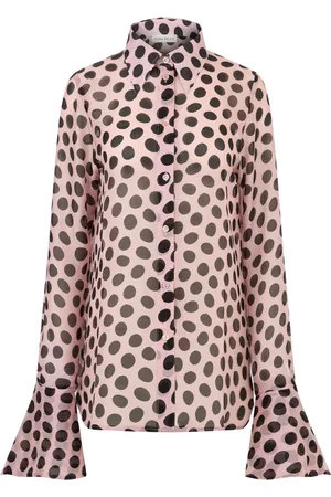 Nina Ricci Bluser & Skjorter, Dame, Flerfarvet, 2XL, Uld, Skjorte med klokkeærmer