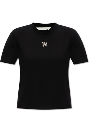 Palm Angels Top, Dame, Sort, XS, Bomuld, Crewneck T-Shirt