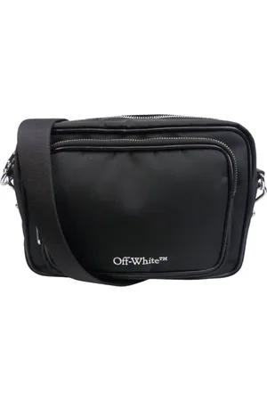 OFF-WHITE Taske, Herre, Sort, ONE SIZE, Uld, Logo-print messenger taske