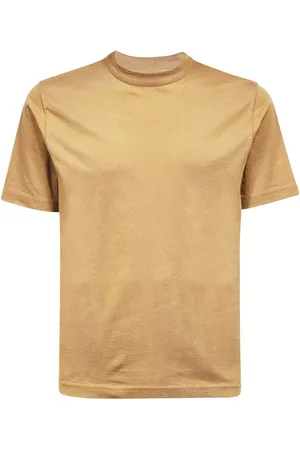 Heron Preston Top, Herre, Brun, XS, Bomuld, Ribstrikket Bomulds T-shirt