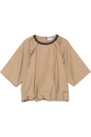 Brunello Cucinelli Bluser & Skjorter, Dame, , M, Bomuld, Afslappet Bomuld Jersey T-shirt