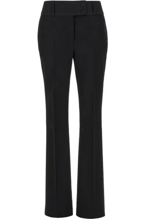 Salvatore Ferragamo Bukser, Dame, Sort, XS, Uld, Wide Bukser