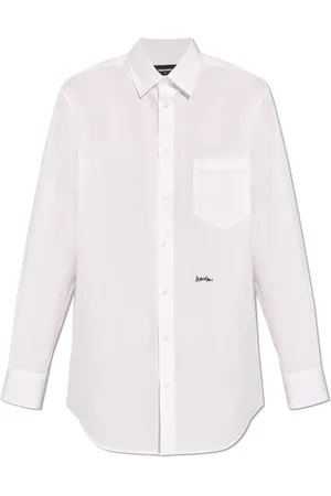 Dsquared2 Bluser & Skjorter, Dame, Hvid, 2XS, Bomuld, Logo Skjorte