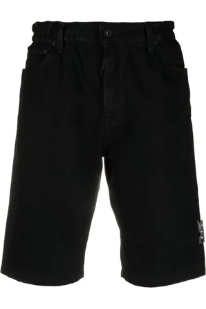 OFF-WHITE Shorts, Herre, Sort, W30, Denim, Logo-bælte Denim Shorts