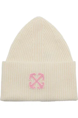 OFF-WHITE Tilbehør, Dame, Hvid, ONE SIZE, Uld, Arrow Beanie