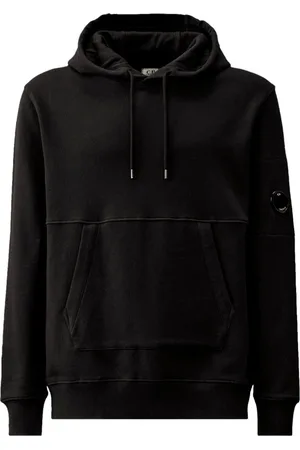 C.P. Company Sweathshirts & Hoodies, Herre, Sort, L, Bomuld, Sort Kangaroo Hættetrøje Sweatshirt Eksklusivt Design