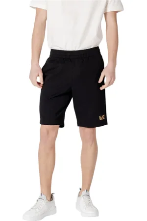 EA7 Shorts, Herre, Sort, M, Bomuld, Sorte bomuldsshorts med forlommer