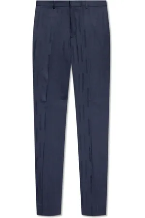 OFF-WHITE Bukser, Herre, Blå, L, Uld, Pleat-Front Bukser