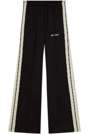 Palm Angels Bukser, Dame, Sort, M, Polyester, Klassiske Løse Track Pants