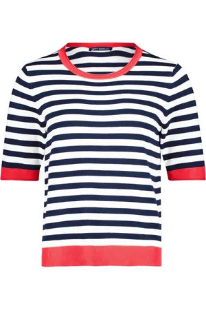 Betty Barclay Strik, Dame, Blå, L, Stribet Color-Block Pullover