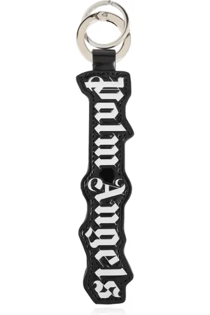Palm Angels Tilbehør, Herre, Sort, ONE SIZE, Polyester, Logo Nøglering