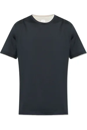 ELEVENTY Top, Herre, Sort, S, Bomuld, T-Shirt Piping