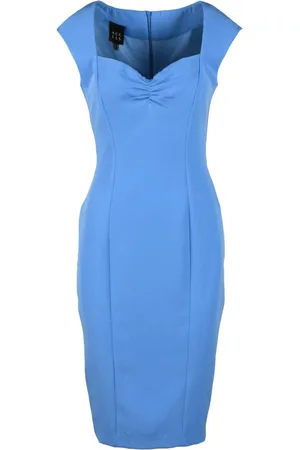 ACCESS FASHION Kjole, Dame, Blå, L, Polyester, Elegant polyester spandex kjole