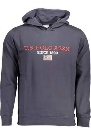 U.S. Polo Assn. Sweathshirts & Hoodies, Herre, Blå, XL, Bomuld, Bl Httegenser i Bomuld til Mnd