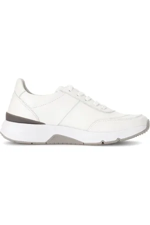Gabor Sko, Dame, Hvid, 38 EU, Læder, Komfortable hvide sneakers
