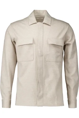 Gentiluomo Jakke, Herre, , XL, Uld, Overshirts Zand Stilfuld Skjorte
