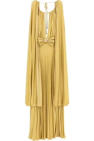 Elisabetta Franchi Kjole, Dame, Gul, L, Uld, Red Carpet Maxikjole